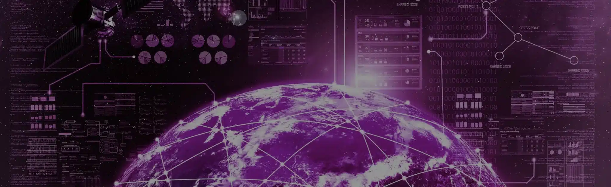Vernetzte digitale Welt als Symbol für Software- und IT-Verträge